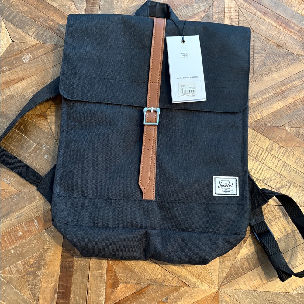 Herschel Supply Company City 14L Backpack with Brown Strap Accent